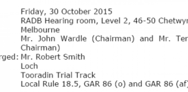 RADB Hearing; Robert Smith